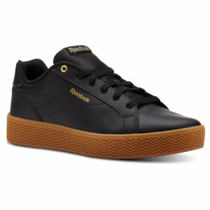 Reebok Royal Complete Clean Turnschuhe Damen - Schwarz/Gold Metal - DE 712-JYB